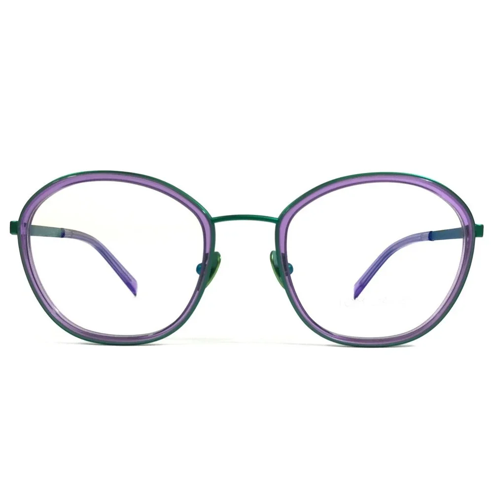 Tom Davies Eyeglasses Frames TD734 Col. 2188 Purple Turquoise Green 49-21-140